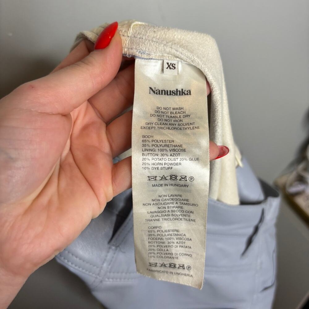 Nanushka Vegan Leather Tapered Trouser Pants - Picture 6 of 8